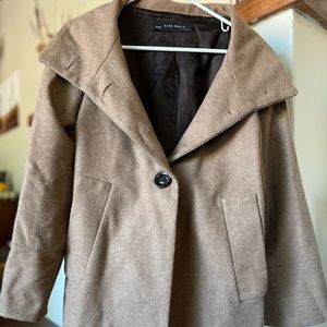 Zara basics cropped pea coat